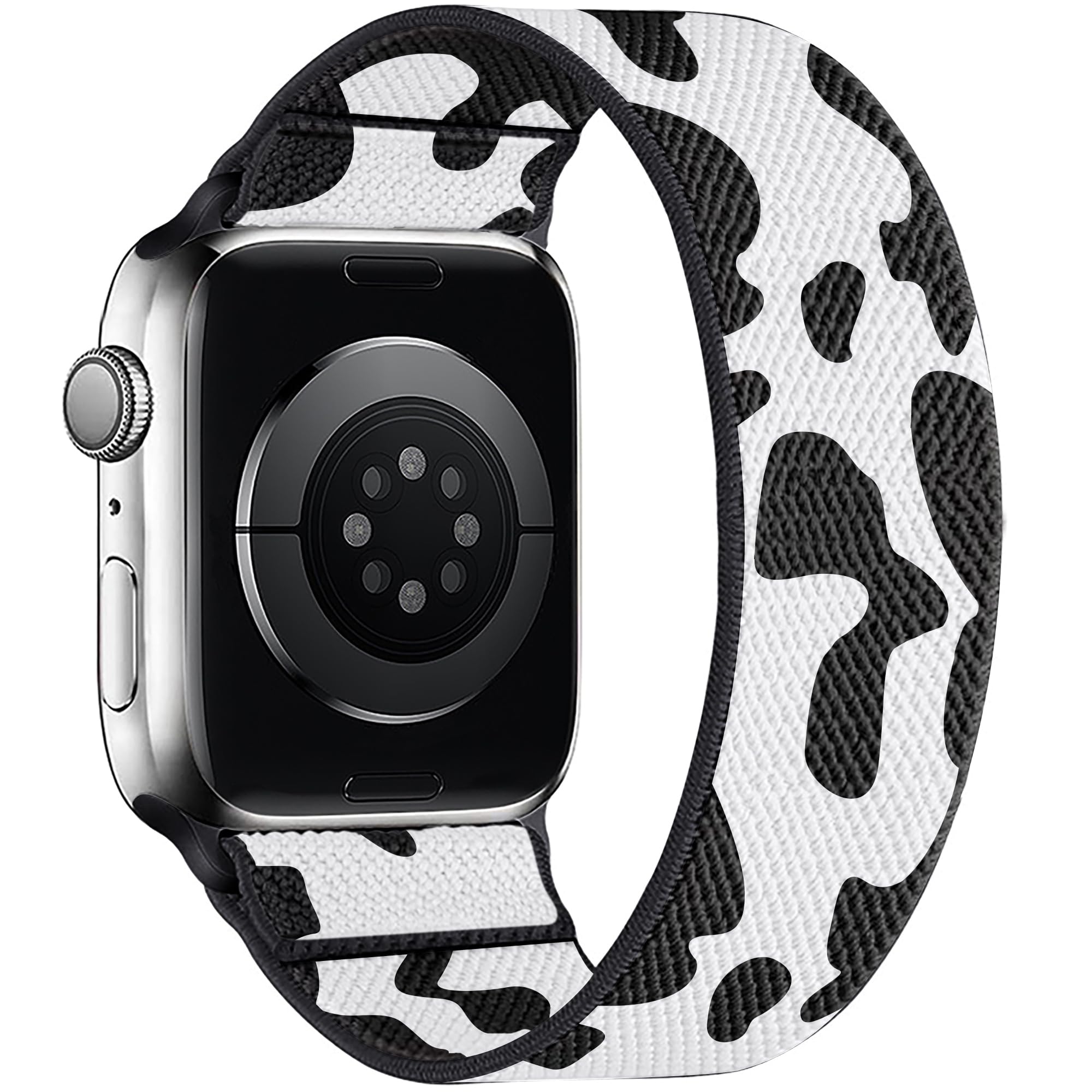 BMBEAR Stretchy Solo Loop Bands Compatible with Apple Watch 38mm 40mm 41mm Braided Elastic Weave Nylon Wristbands Women Men Straps for iWatch Series 7/6/5/4/3/2/1/SE Dark Black — view 17