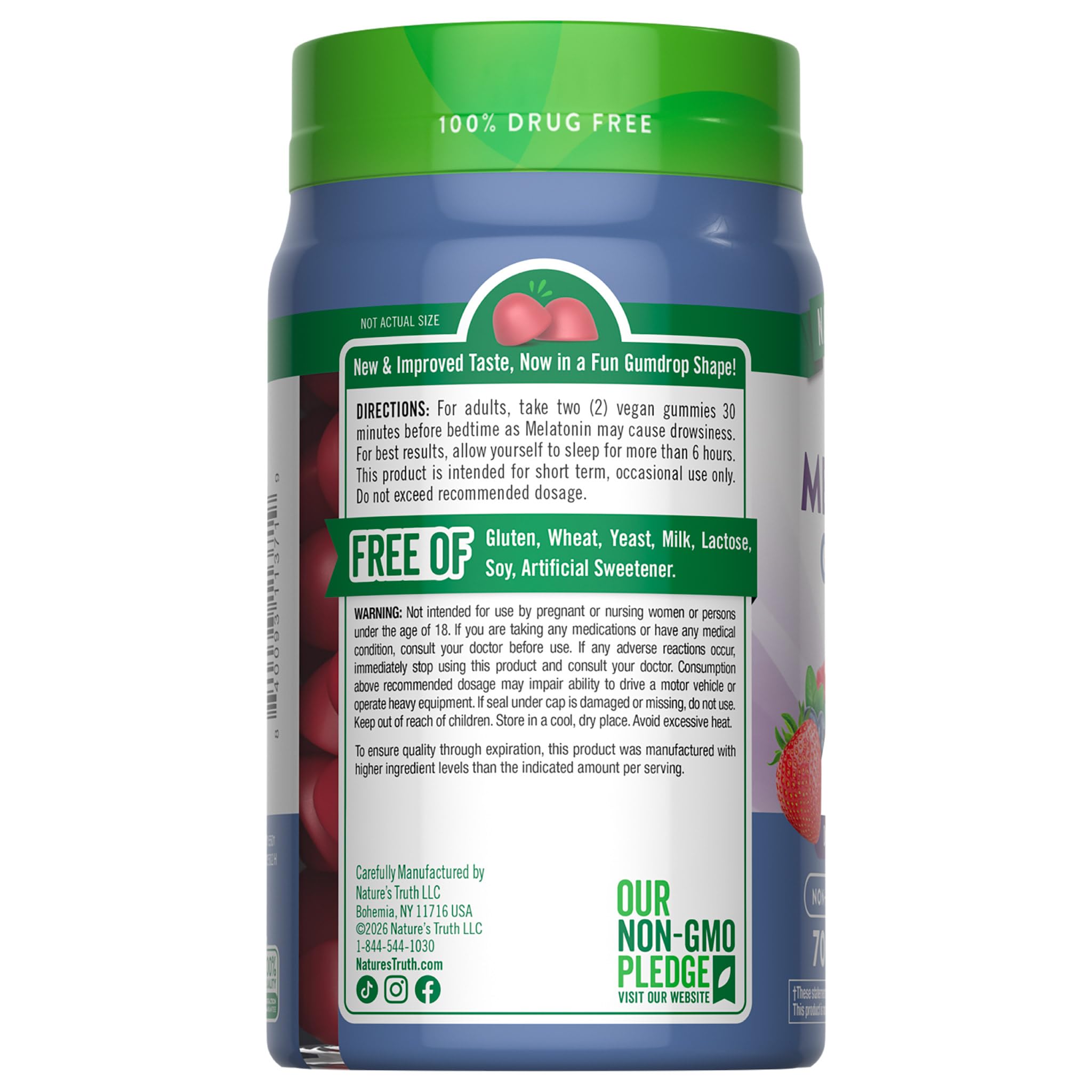 Nature's Truth Melatonin 10 mg Gummies | 70 Count | Berry Flavor — Amazon image 7