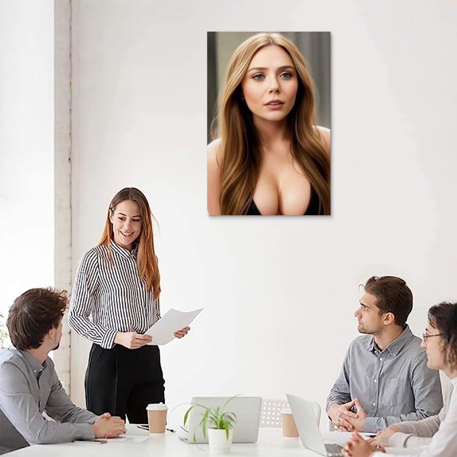 Amazon.com: HExeh Elizabeth Olsen - Póster de arte sexy de