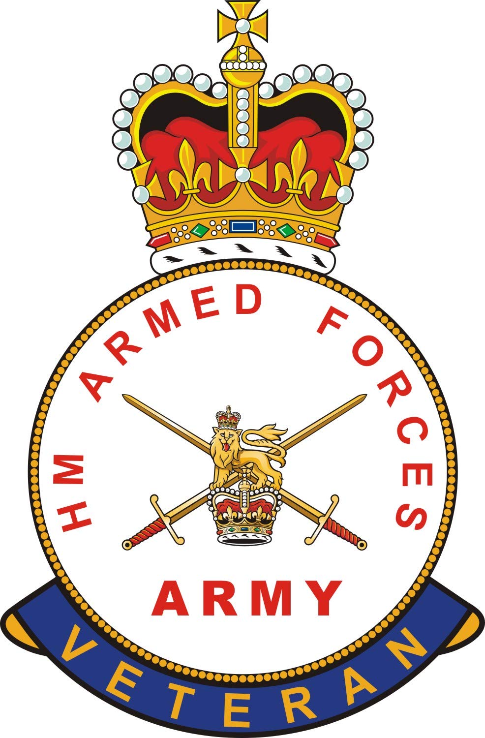 Pinhead British Army Veteran Car Window Sticker - HM Armed Forces