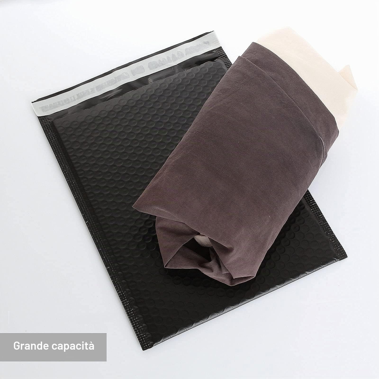 30 buste per bolle formato A4, 335 x 270 mm, buste per bolle di grandi dimensioni, buste trapuntate, busta di spedizione bolle, buste imbottite autosigillanti, busta nera