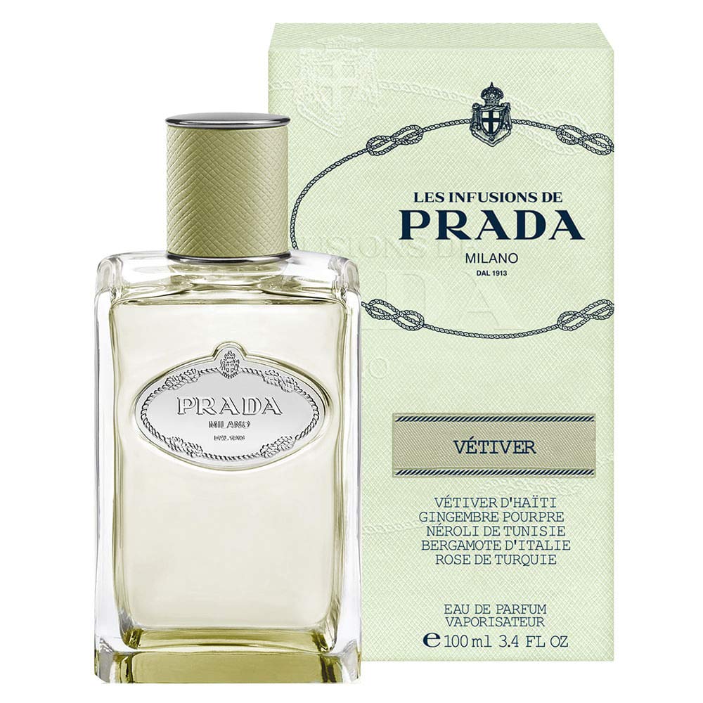 Prada Les Infusions Infusion de Vetiver Unisex Eau de Parfum 100, Negro, holzig