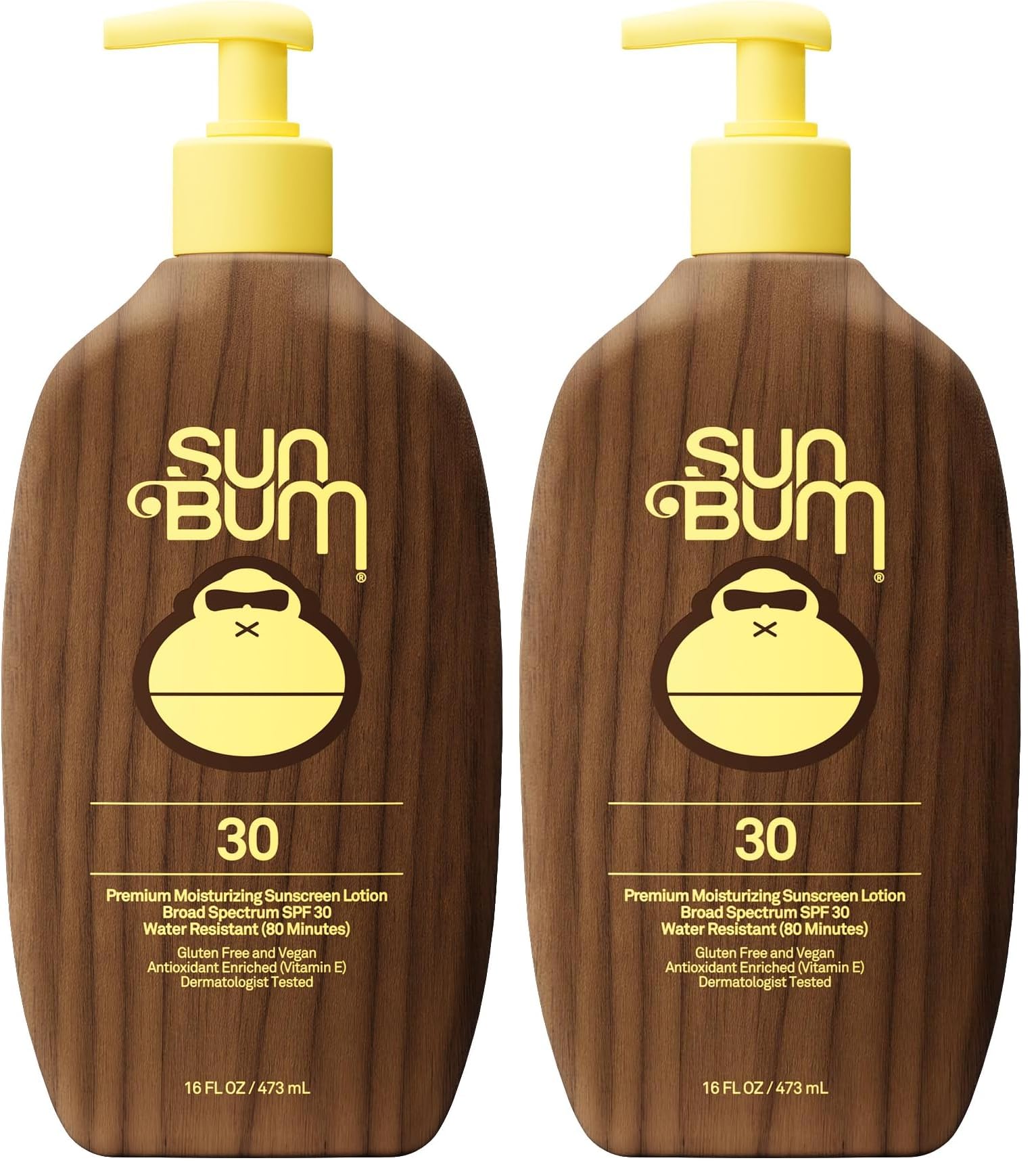 Sun Bum Original SPF 30 Sunscreen Body Lotion 16 oz (Pack of 2) | USA Moisturizing Sun Protection - main product image