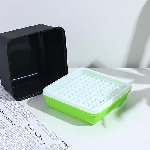 Miniatura 8 de Bandeja de germinación de semillas con tapa, iniciadores de plantas, bandeja de vivero, germinación de pasto de trigo, propagador cultivador para