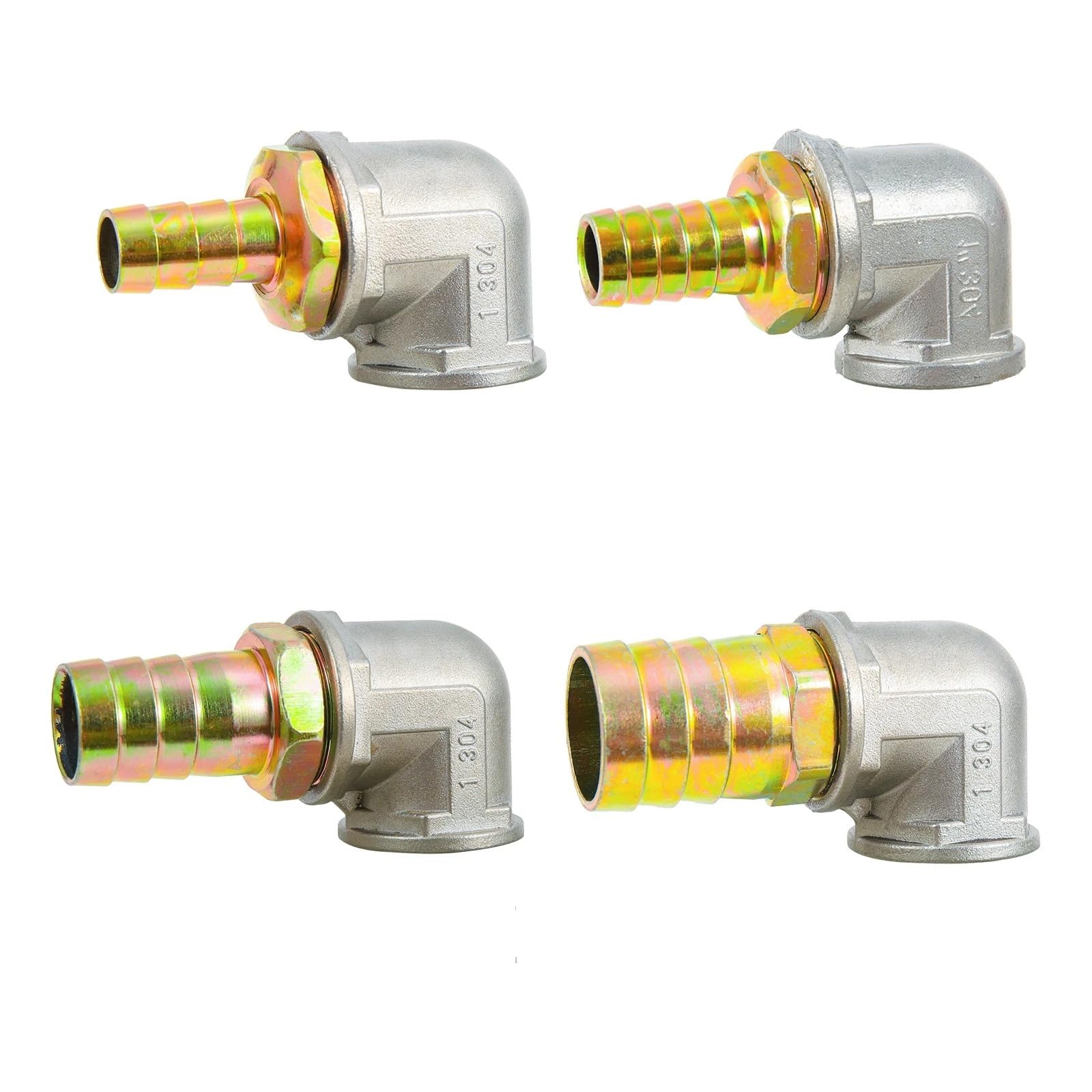 Codo de acero inoxidable de 90 grados para tuberías de riego en jardines domésticos