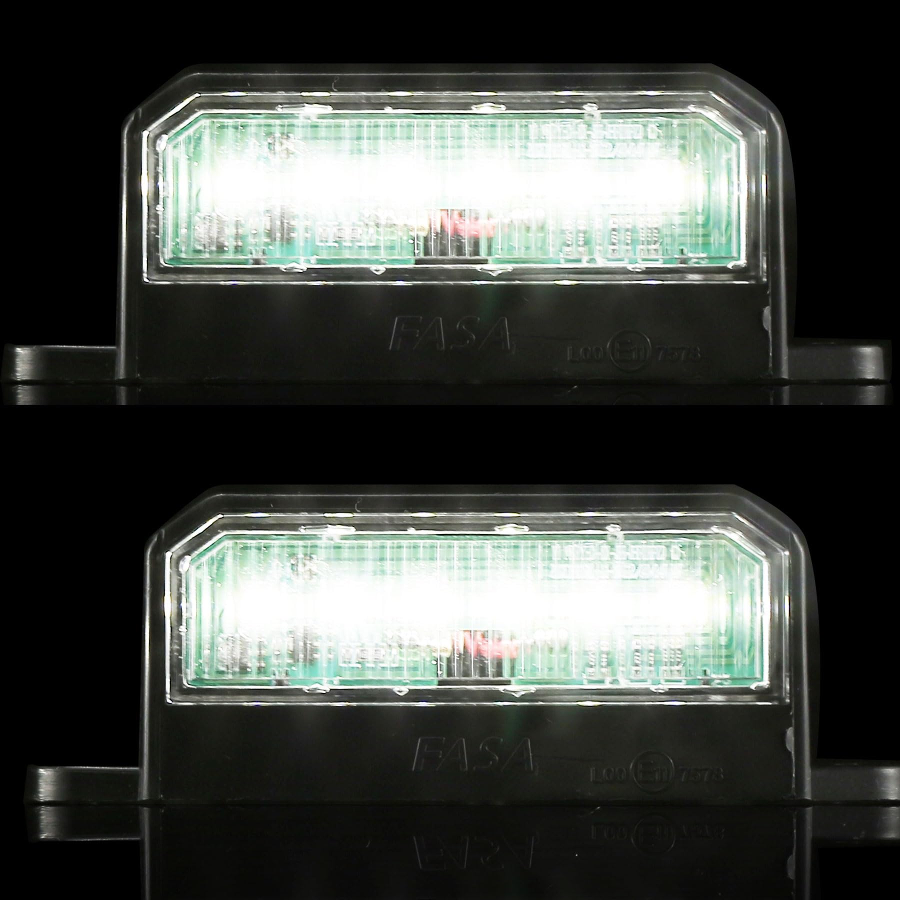 ETUKER 2x Number Plate Light LED 12v 24v E-approved Trailer Light