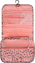 Hanging Toiletry Bag Large Cosmetic Bag for Men and Women Cosmetic Organizer with Wash Bag with Sturdy Hook for Makeup Care Products, pink