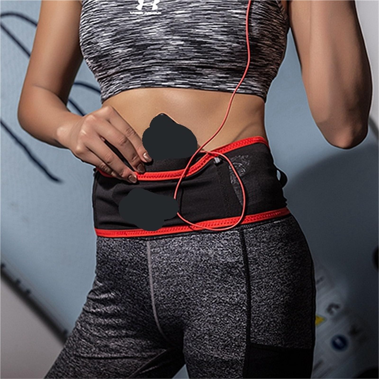 Outdoor-Taillengürteltasche, tragbare ultraleichte Hüfttaschen, Telefonhalter for Trailrunning-Camping Für Running(Black LXL)
