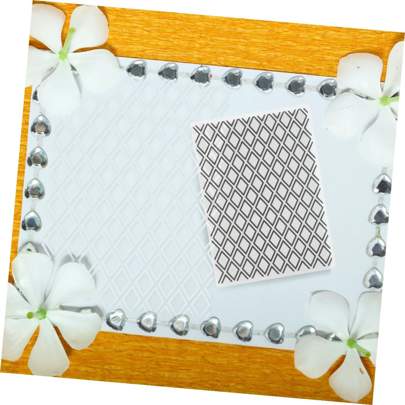DOITOOL Card Making Tool 2 Pcs Plastic Embossing Stencils Embossing Templates for DIY Invitations Envelopes and Scrapbooks