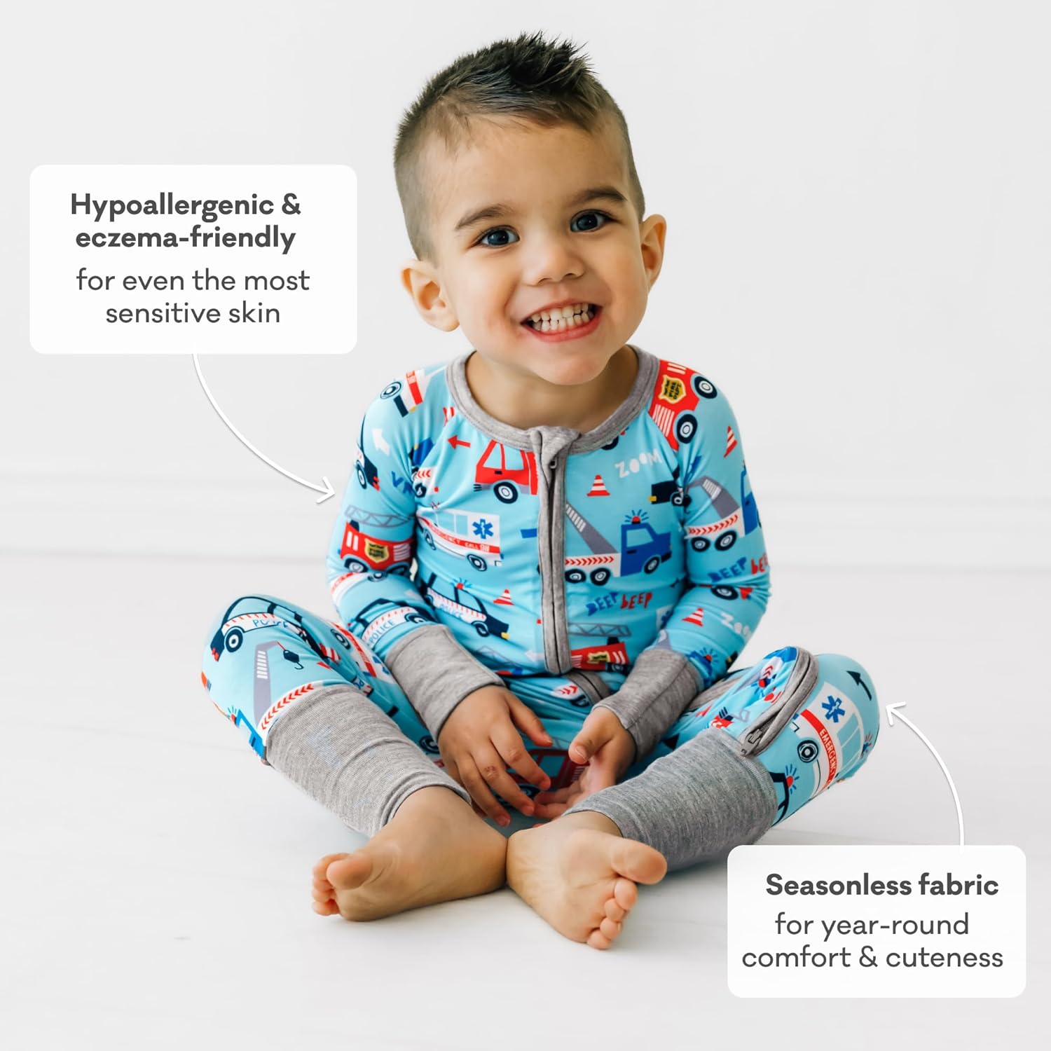 Little Sleepies Pajamas for Baby Boys & Girls, Viscose from Bamboo Baby Pajamas, Preemie & Newborn Sleepers, 2-Way Zipper PJs - Image 7
