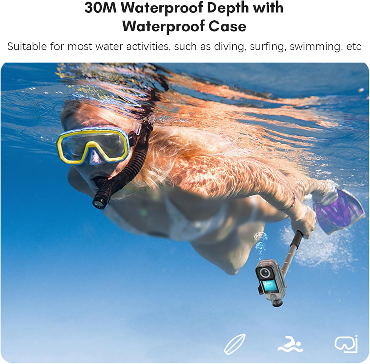 4K 30FPS Action Camera, 5G/2.4G WiFi Sports Camera with 1.33 Inch Touch Control Screens 154 Wide Angle Lens 6 Axis Gyro Stabilization for Cycling, Autorcycle (Black)
