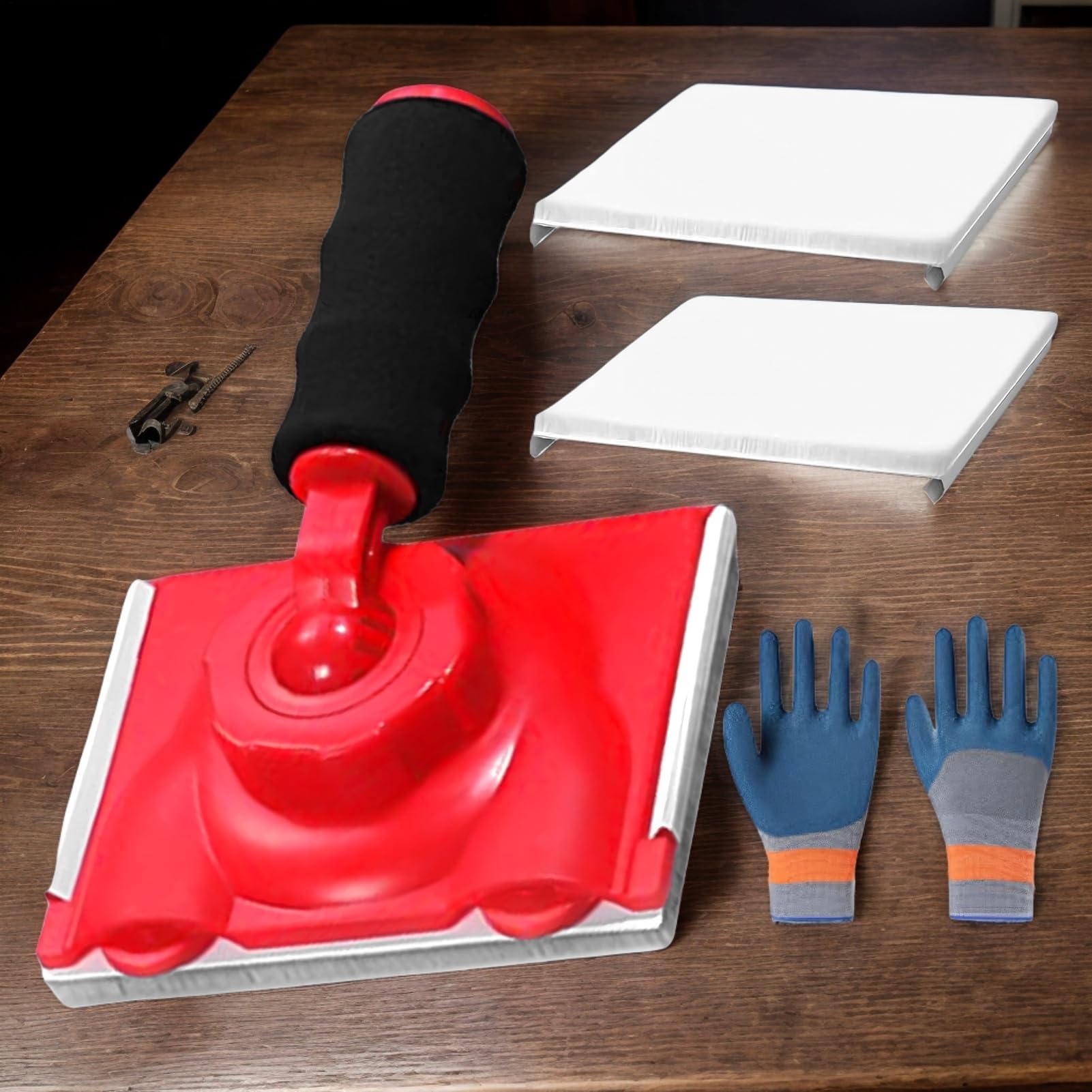 Strumento Per Pittura Angoli Per Soffitti, Strumento Ergonomico per Angoli e Bordi, Con Cuscinetti e Guanti Sostituibili, Attrezzi Multifunzionali per Pittura Interni e Riparazione Superfici