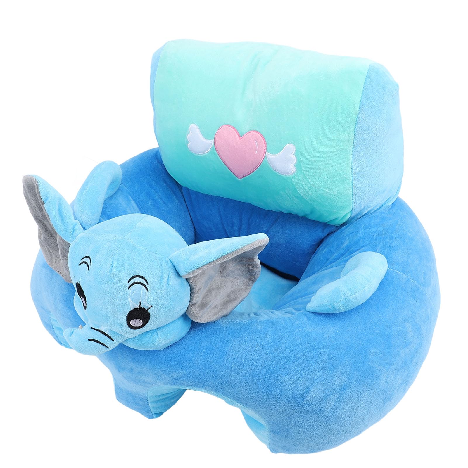Sedile di supporto per neonati Divano in morbido peluche a forma di animale con schienale ergonomico per i più piccoli che imparano a sedersi Base antiscivolo 21,7x21,7 pol