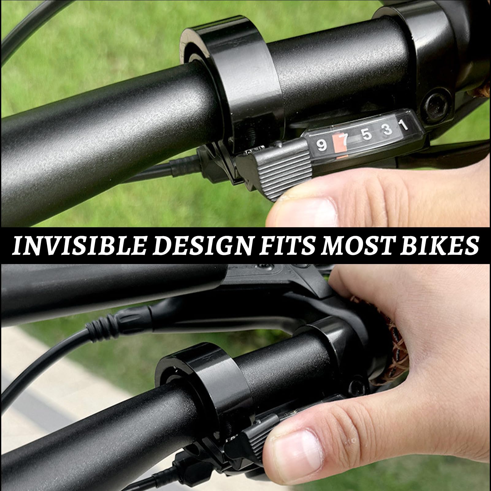 Spurcycle Campanello per Bicicletta - Compact - 22.2mm - nero/blu