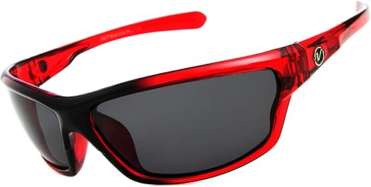 Nitrogen Men's Rectangular Sports Wrap 65mm Polarized Sunglasses