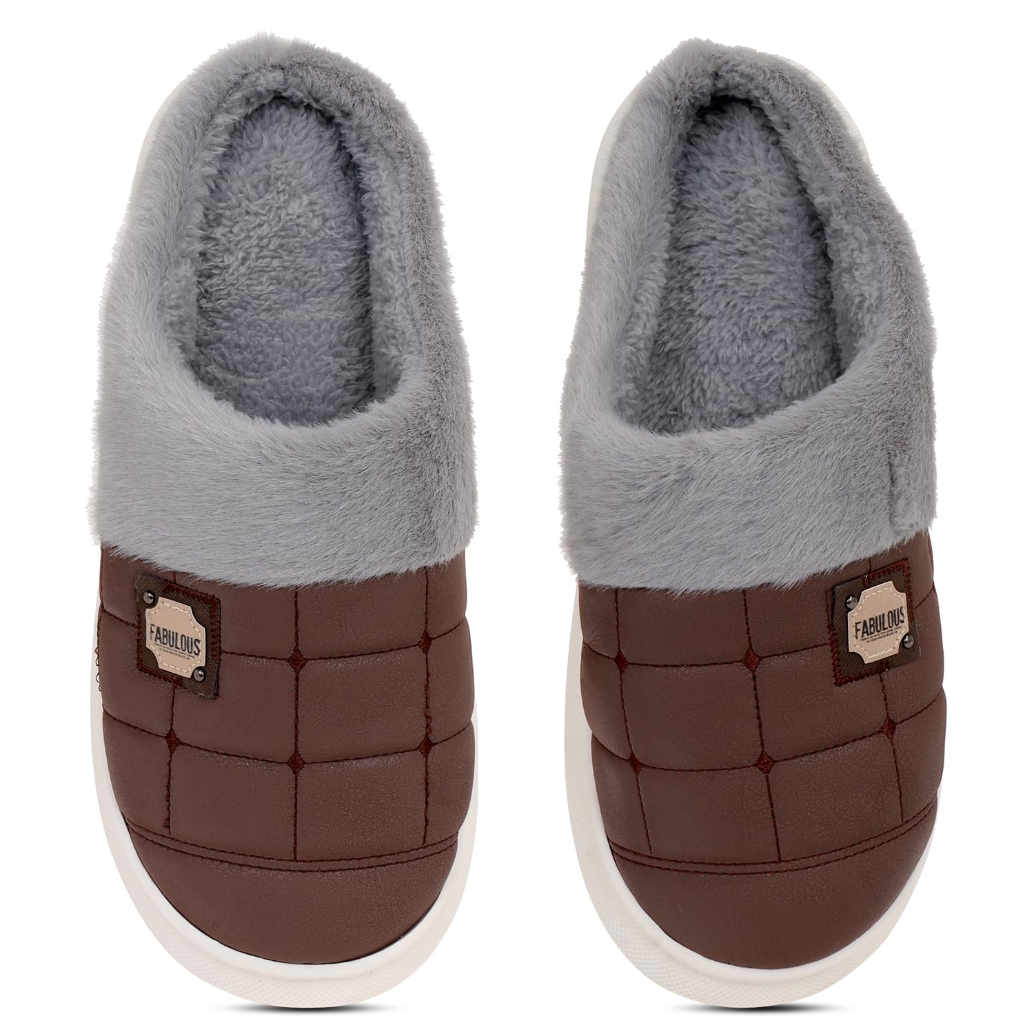 cassiey Men's House Soft Slippers Closed Toe comfortable Sole Indoor Fur Slipper-picture-30
