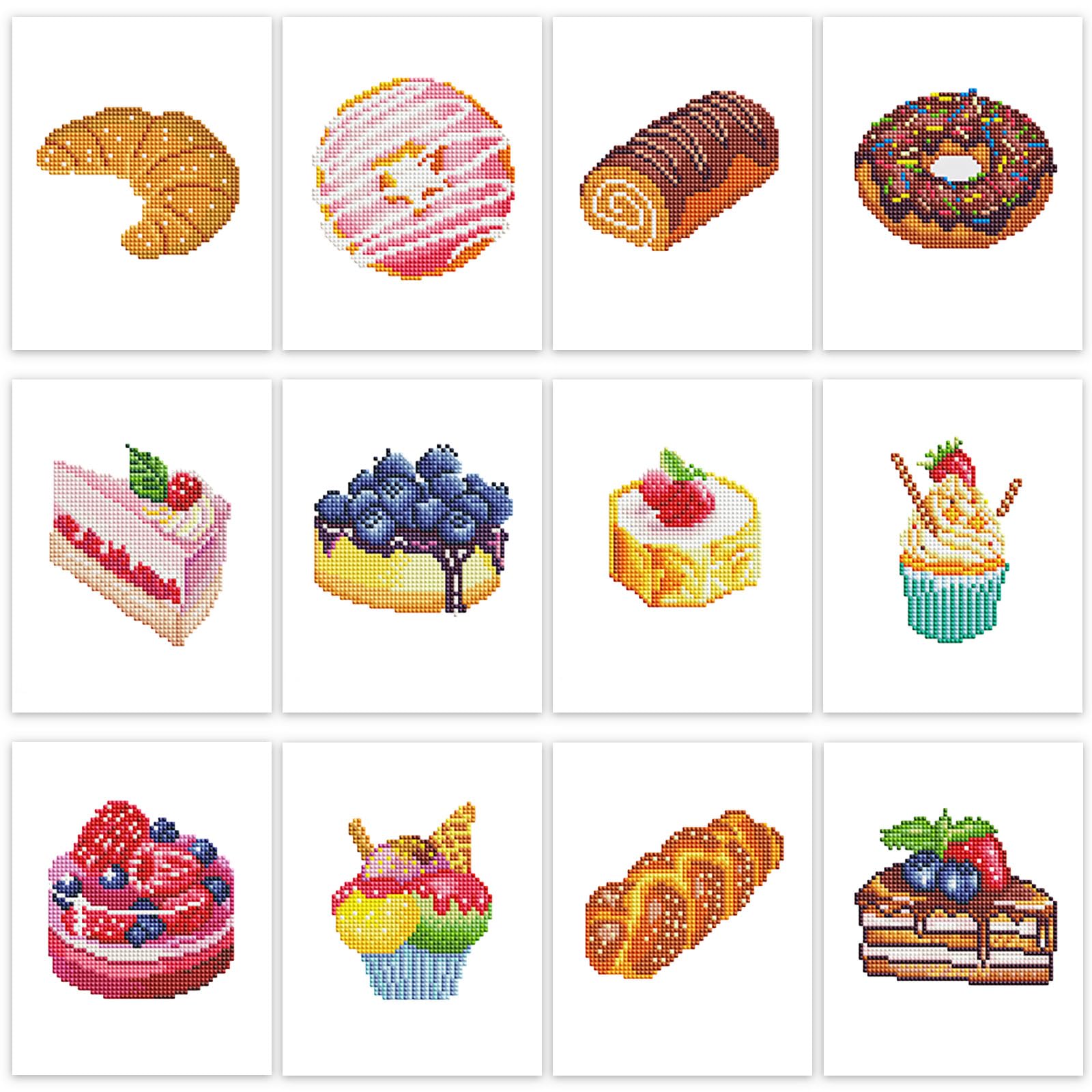 Amazon.co.jp: PeakLuv 小さなダイヤモンドアートキット 12個 ケーキ