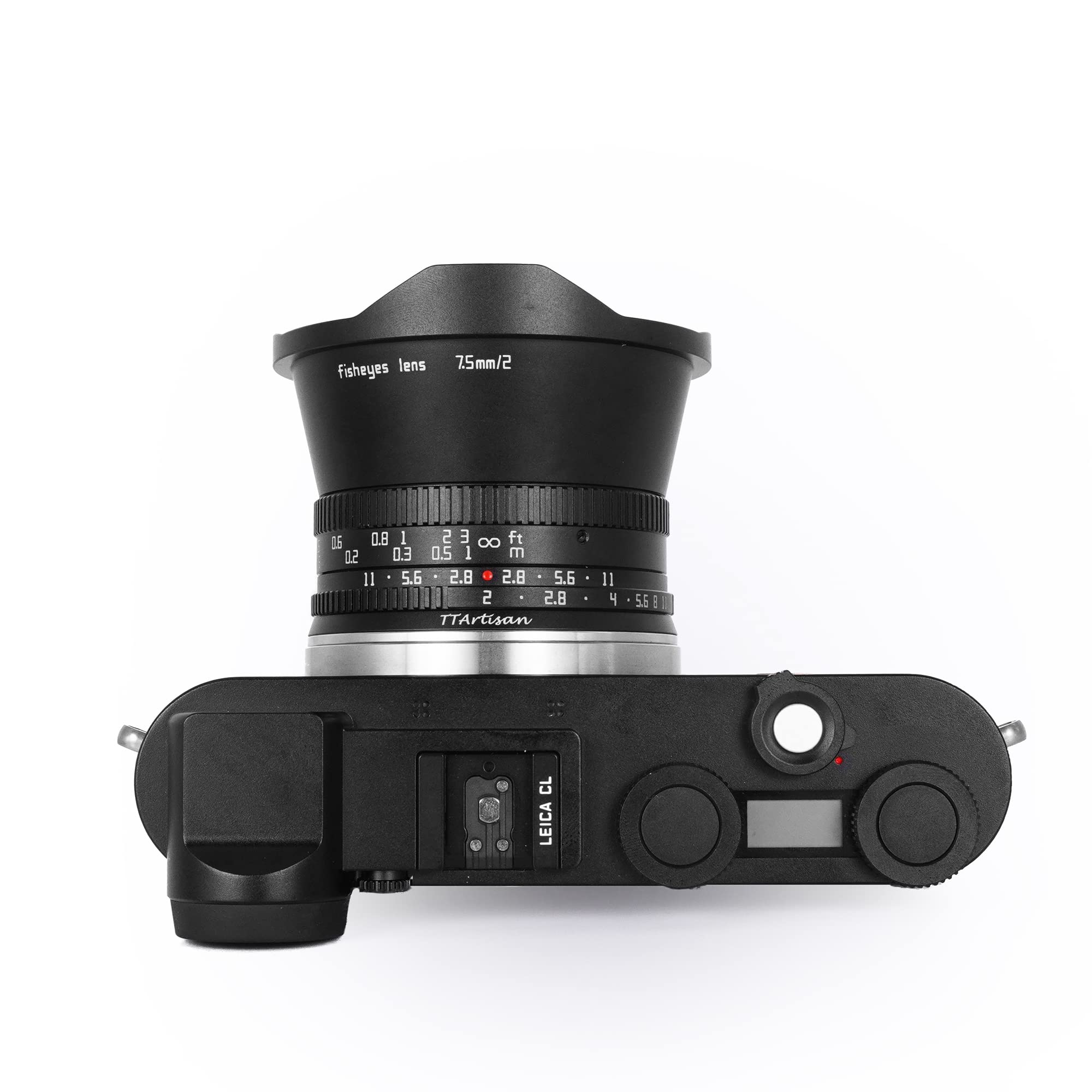 TT Artisan Objectif Fisheye 7,5 mm F2.0 APS-C Panasonic Leica L Sigma Mount Black Ultra Grand Angle avec Angle de Vue de 180 degrés.