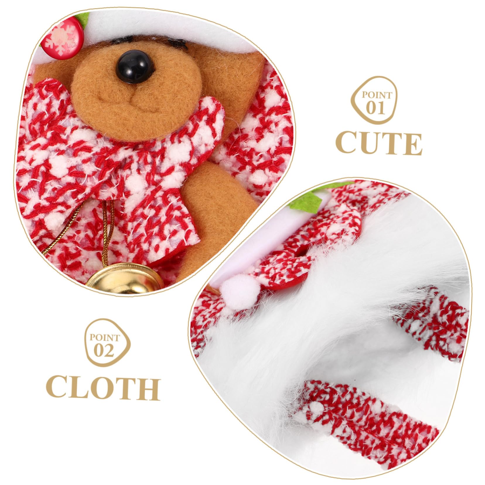 Didiseaon Christmas Birthday Party Favor Bags Tote Pouches Reindeer Snowman Doll Tote Bags Christmas Bags for Wrapping Bags Christmas Candy Bags Handbag Drawstring Cloth