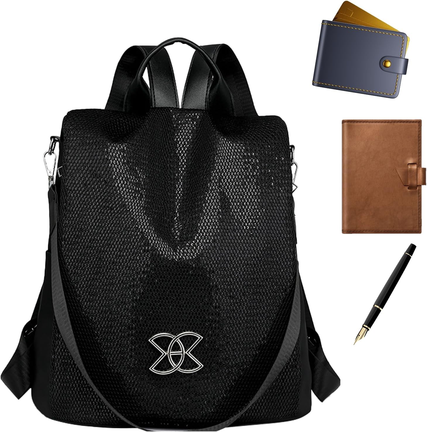 Generic Borsa da Viaggio antifurto, Borsa antifurto, Borsa antifurto, Borsa a Tracolla antifurto da Donna, Borsa pettorale in Nylon per Uomo e Donna, Leggera, Semplice e di Grande capacità