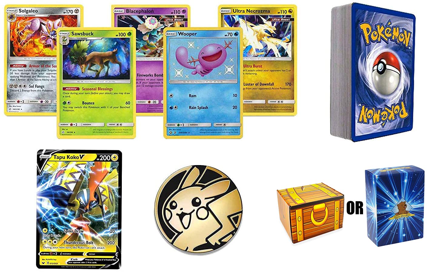 Buy 100 Assorted Pokemon Cards 10 Rare / Holo Cards, 90 Common