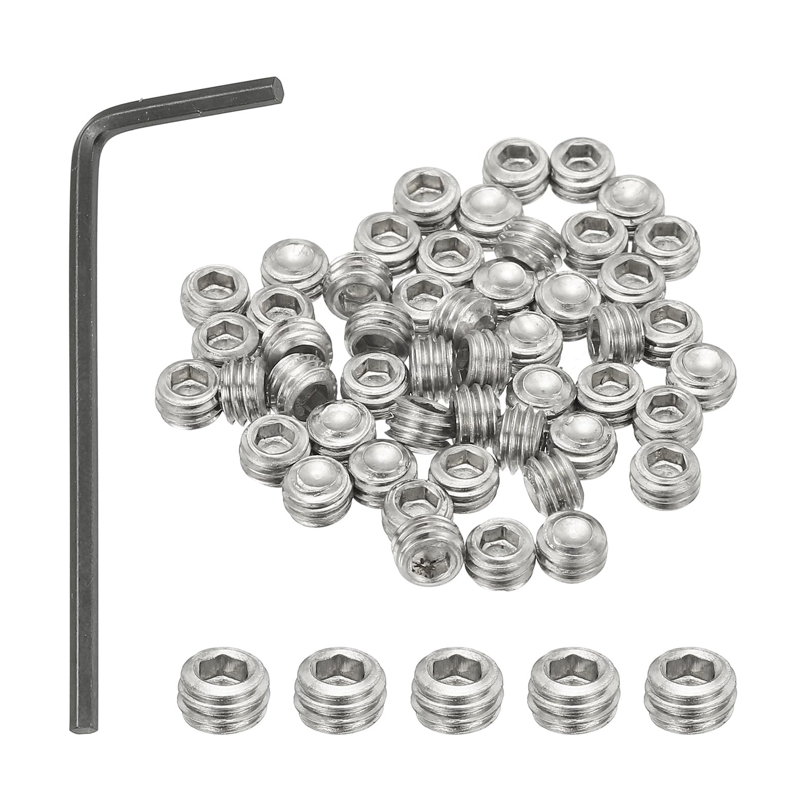 PATIKIL #10-32x1/8" Internal Hex Socket Set Grub Screws