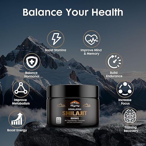 Miniatura 3 de Shilajit - Resina Shilajit orgánica pura del Himalaya, 800 mg de Shilajit natural de grado dorado para hombres y mujeres, con más de 85 ácido