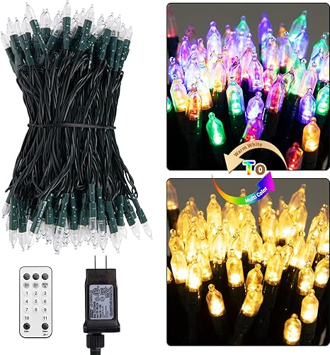 Miniatura 9 de Luces moradas de Halloween para exteriores, 33 pies, 100 luces LED impermeables de Navidad con 8 modos de iluminación, decoraciones de Halloween
