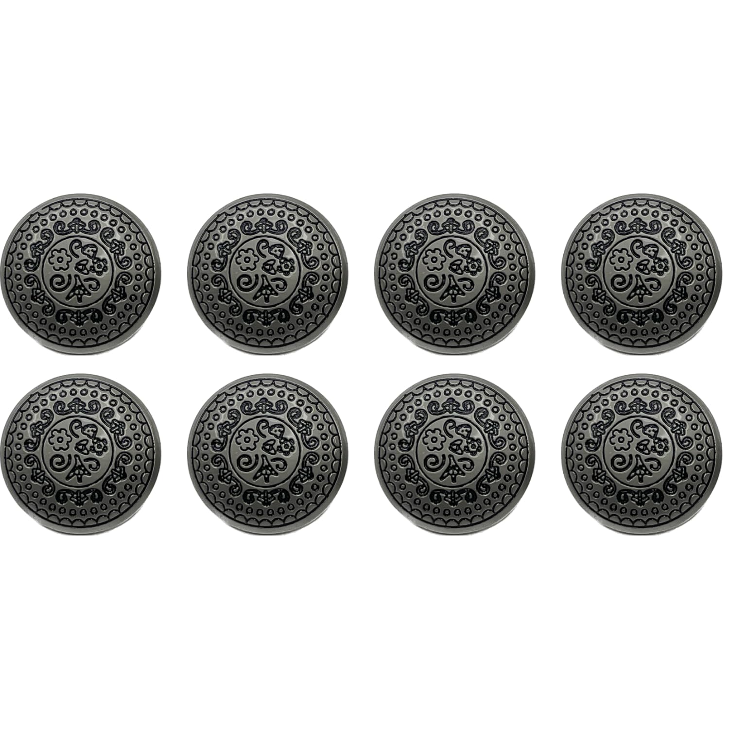 Ani Accessories Leaves Metal Shank Button for Coat Blazer Suit, Sherwani, and Bandhgala Indian Dresses Sports Coat Uniform Jacket (Pack of 8 Big, Antique Silver)-picture-55