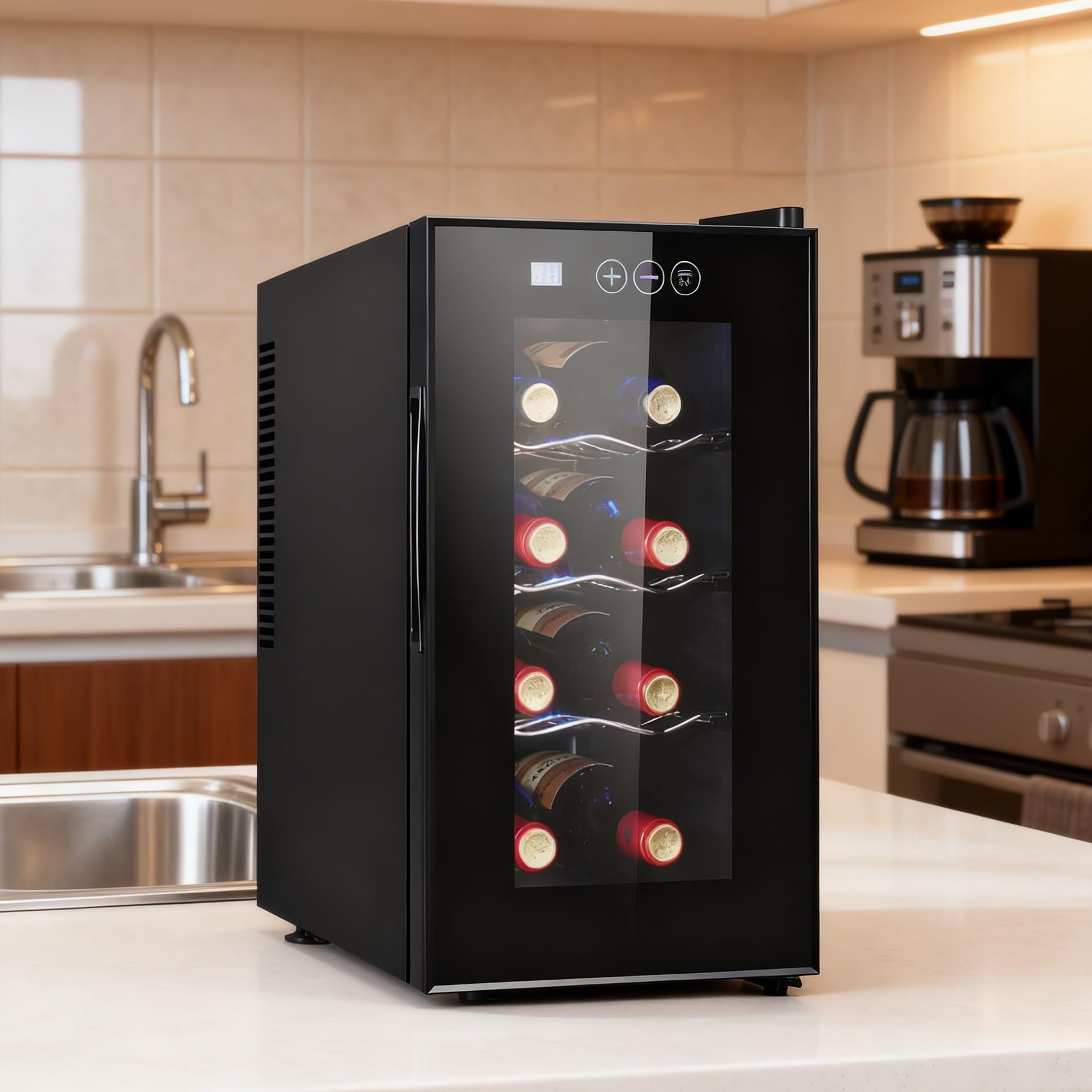 TrueyEssence Wine Cooler 245222 0.8 cu ft Wine Cooler Black