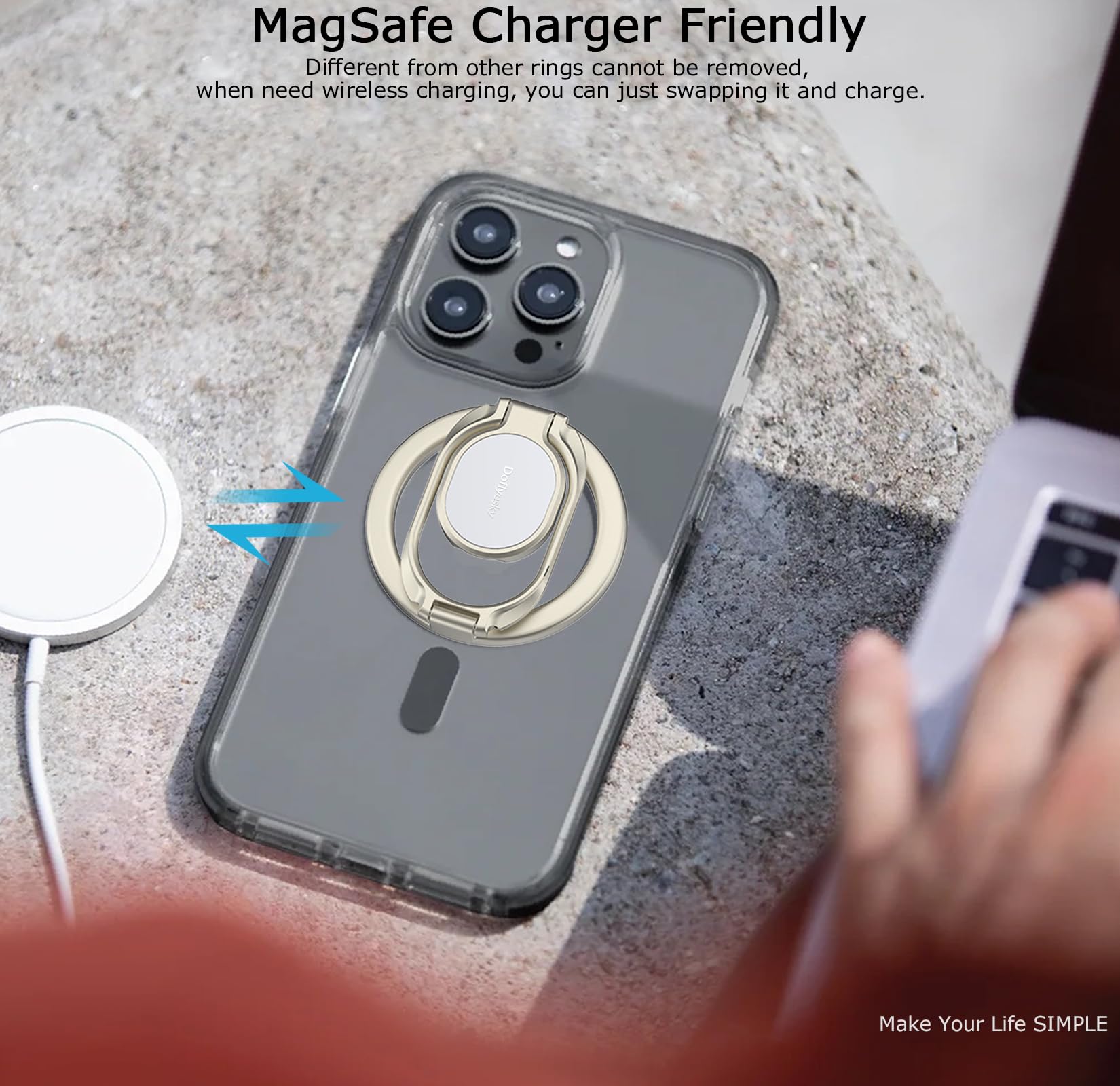 IRing Mag, Magnetic Phone Ring Holder, Kickstand, Grip For MagSafe - View #4