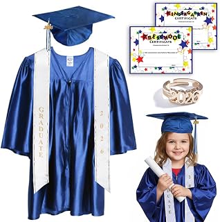 Shiny Deluxe Graduation Sets, Graduation Cap, Gown, Tassel, Sash, Ring, Diploma