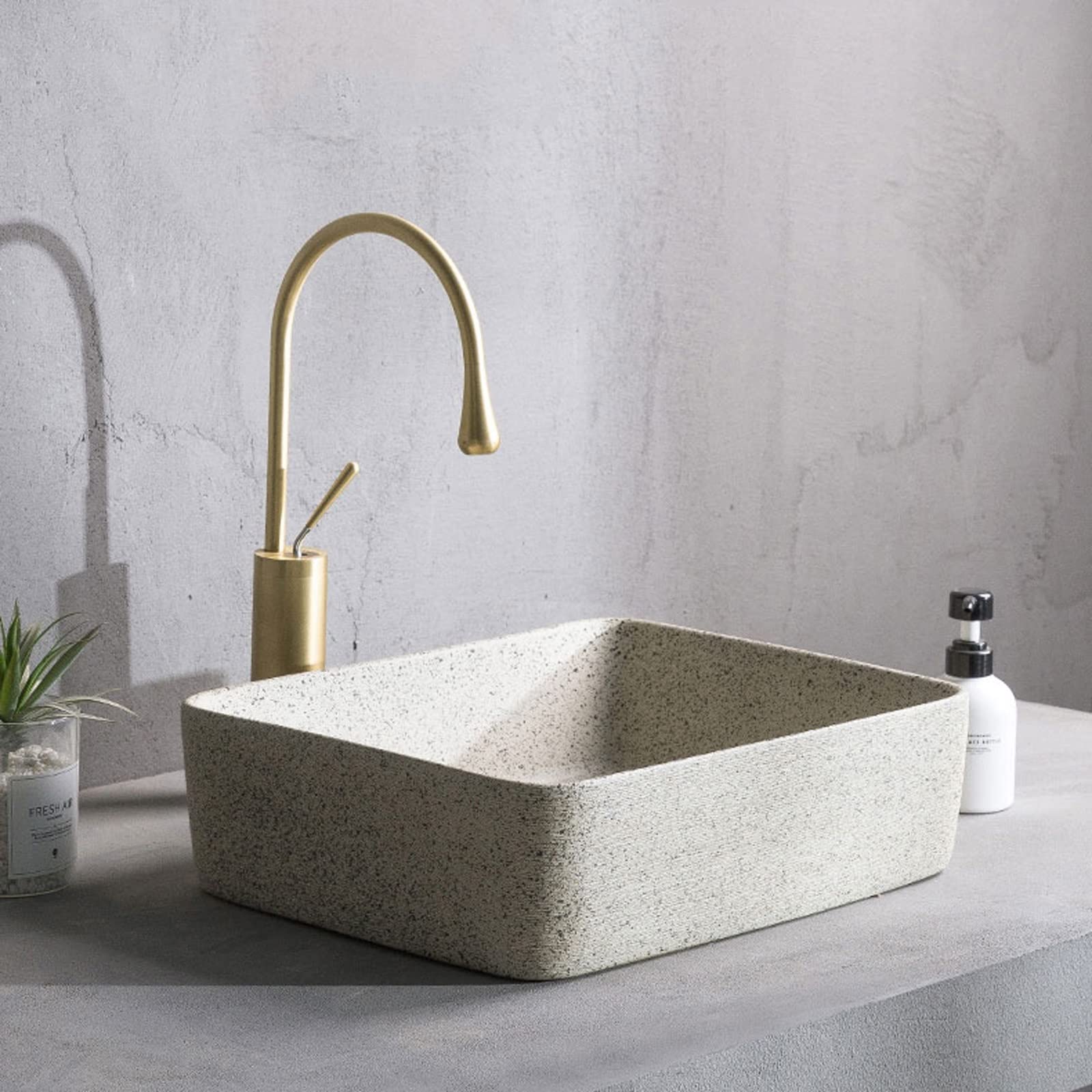 Umywalka Łazienkowa Porcelanowa Ceramiczna Umywalka Nablatowa, Umywalka Nablatowa, Prostokątna, Nablatowa, Porcelanowa, Ceramiczna Umywalka Nablatowa, Umywalka Łazie(Szary)