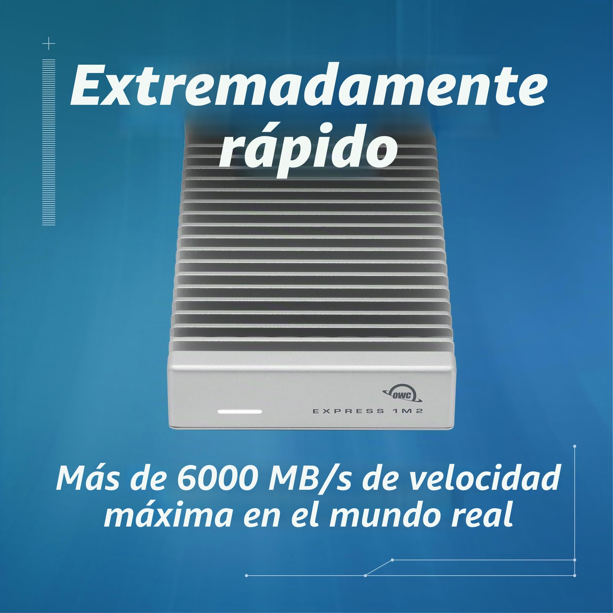 OWC 0TB Express 1M2 USB4 (80 GB/s) con alimentación por Bus NVMe SSD External Storage Solution (Solo Carcasa)