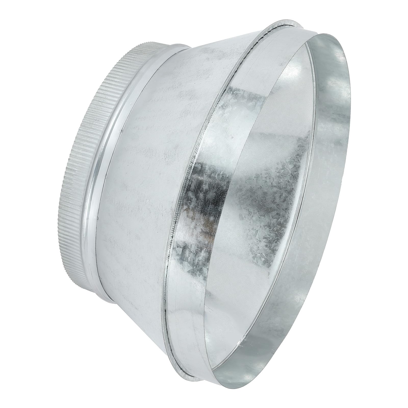 PATIKIL 16 Inch to 12 Inch Duct Reducer, Galvanized Steel Round Air Duct Reducer Crimped Pipe Increaser Adapter Connector Fitting Coupling for HVAC, Ventilation Systems