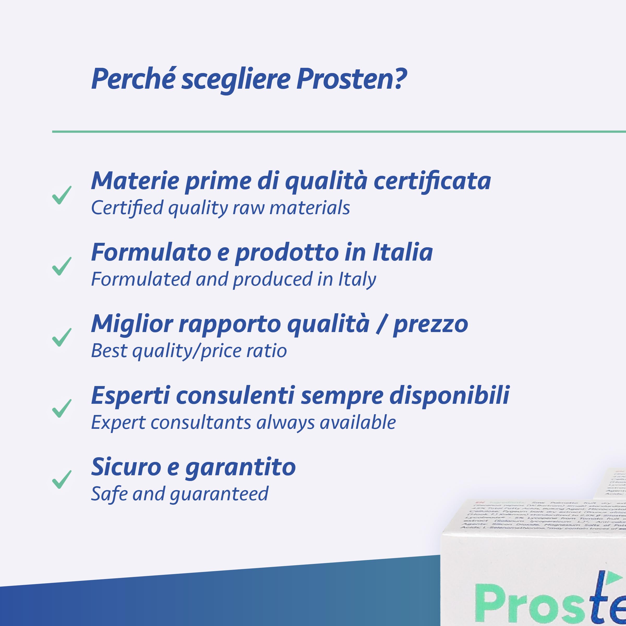 PROSTEN Integratore Prostata Uomo | Supporto Benessere Prostata e Funzionalità Urinarie | Serenoa Repens, Zinco, Vitamina E | 30 Compresse