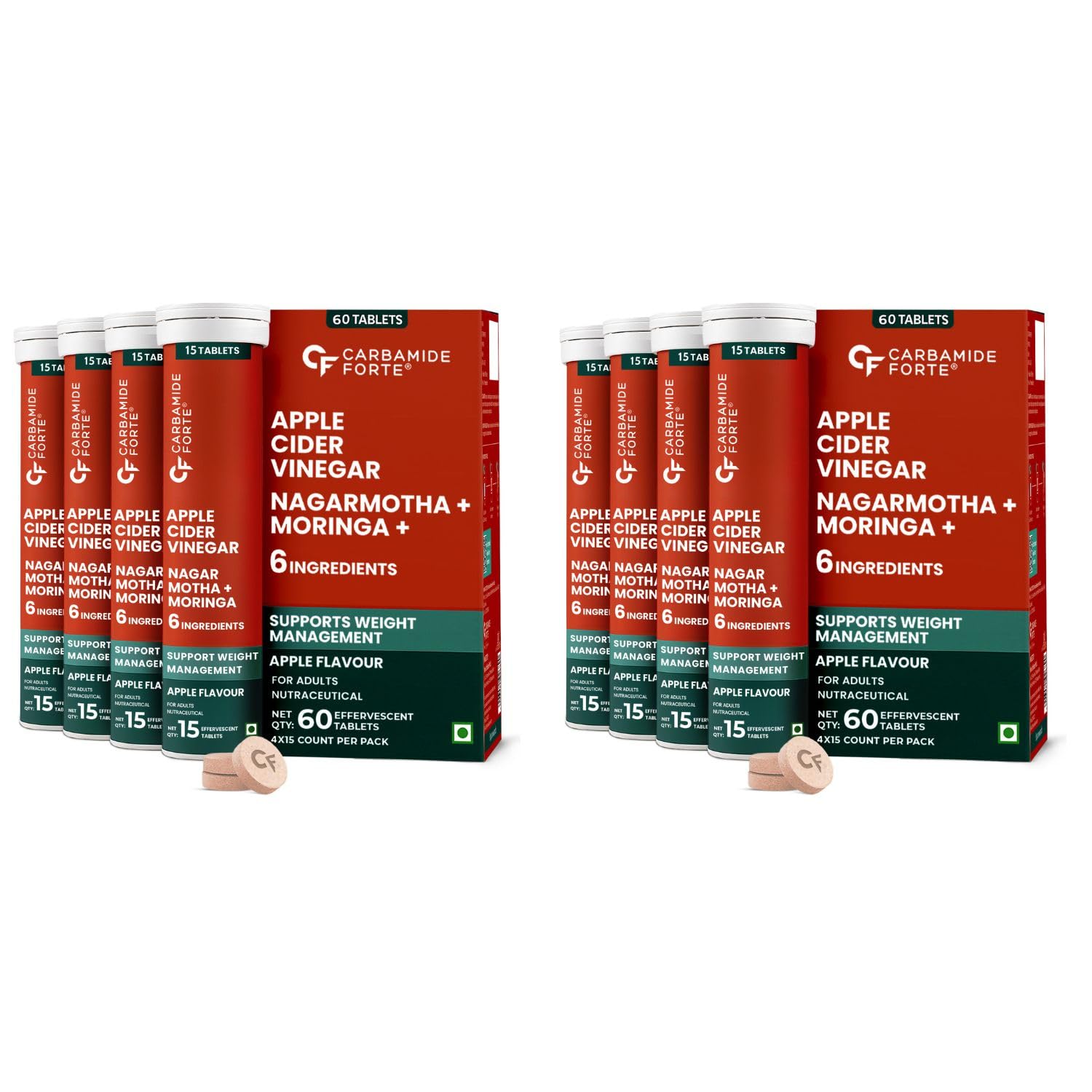 Carbamide Forte ACV Effervescent 15 Tablets - Pack of 8-picture-17