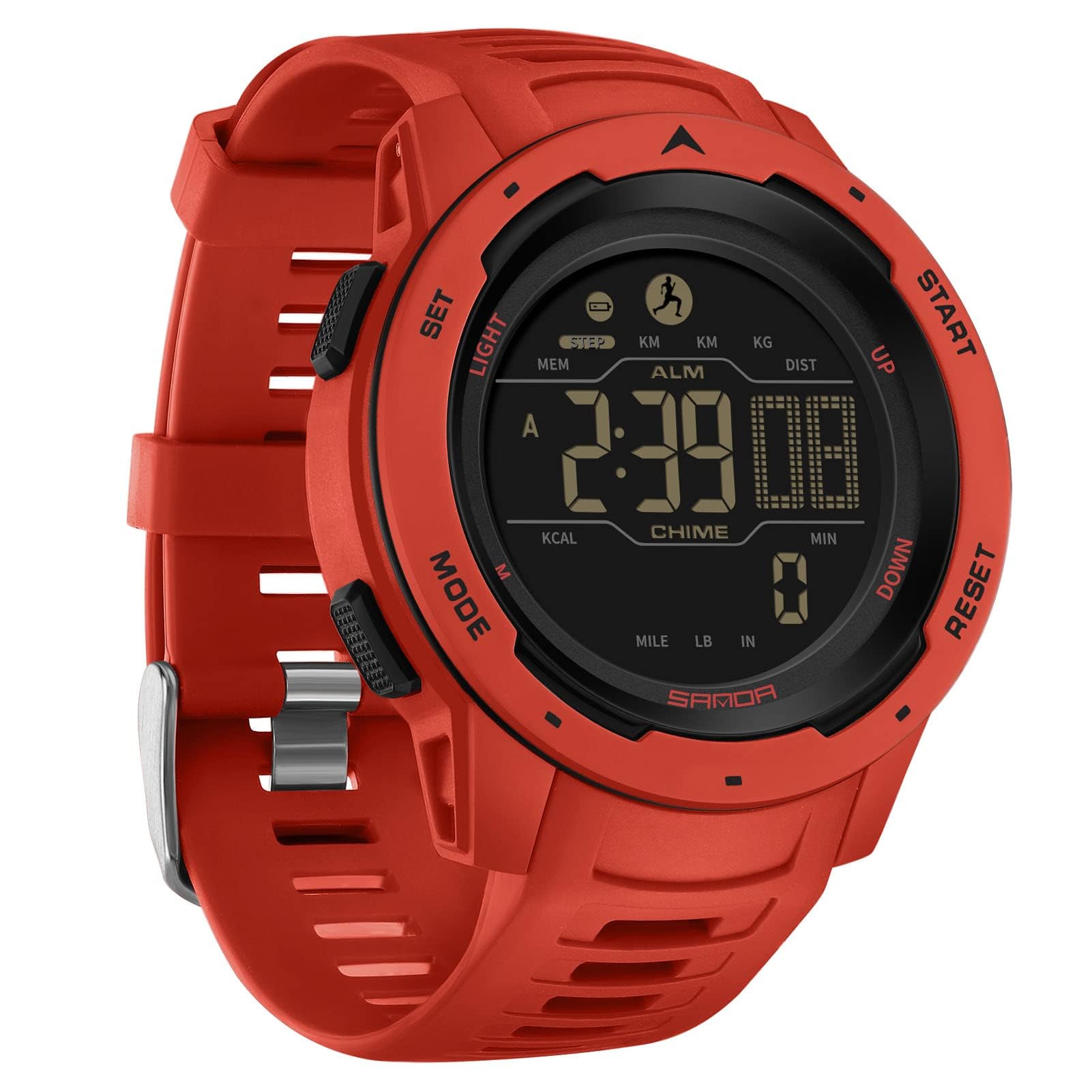 VDSOW Montre de Sport étanche avec Alarme/Chronomètre, Large Poignet M VDSOW Montre de Sport étanche avec Alarme/Chronomètre, Large Poignet M