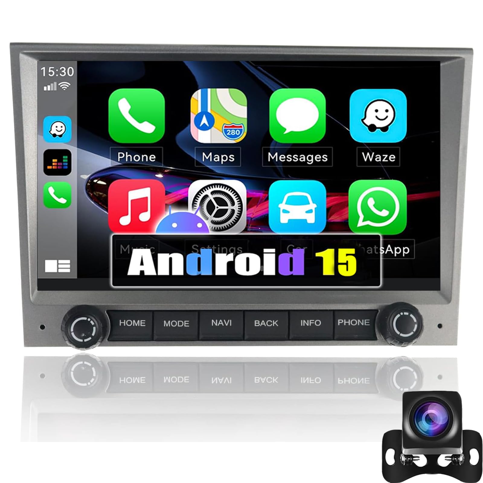 8 "Android 14 Auto Carplay Autoradio Für Por-sche 911 997 Ca-yman 987 2005-2008 Por-sche Box-ster 987 2005-2012 DAB Radio GPS Navi Bluetooth Player Audio Video Player Mirror Link Rückfahrk(Size:M700S)