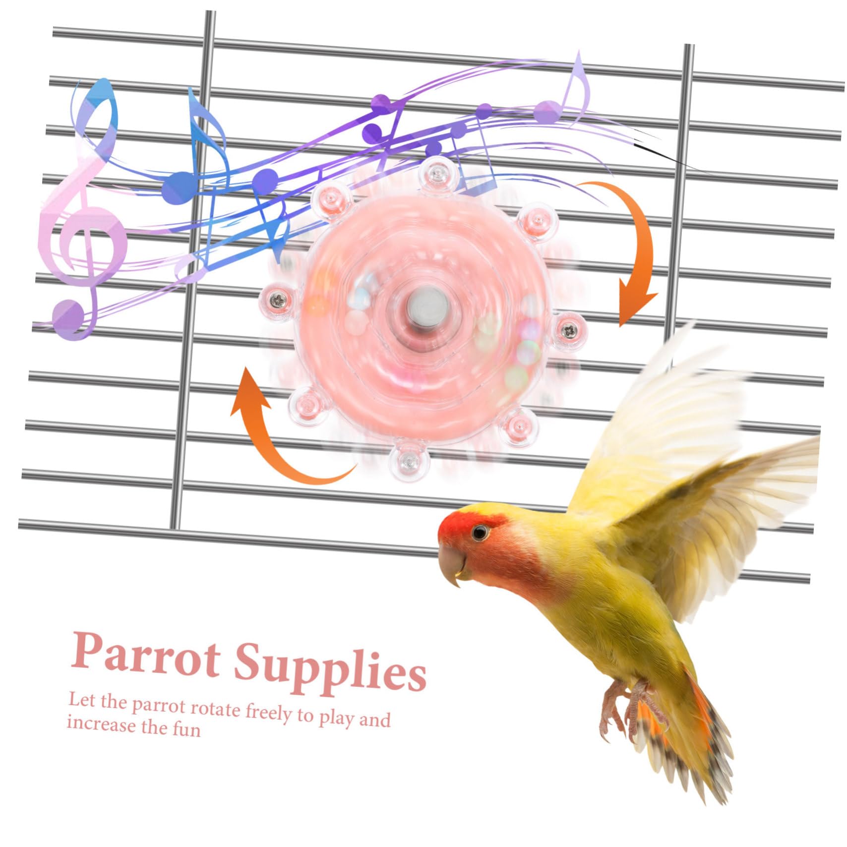 Sosoport 5stücke Parrot Rotating Wheel Toy Interaktives Kauspielzeug Für Sittiche Hängendes Vogelspielzeug Aktivität Und Spielspaß Für Kleine Papageien