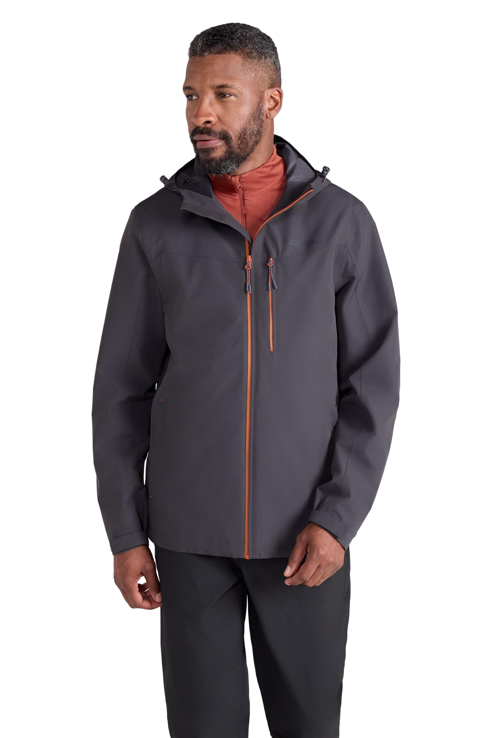 Mountain Warehouse Brisk Extreme Mens Rain Jacket Dark Grey M