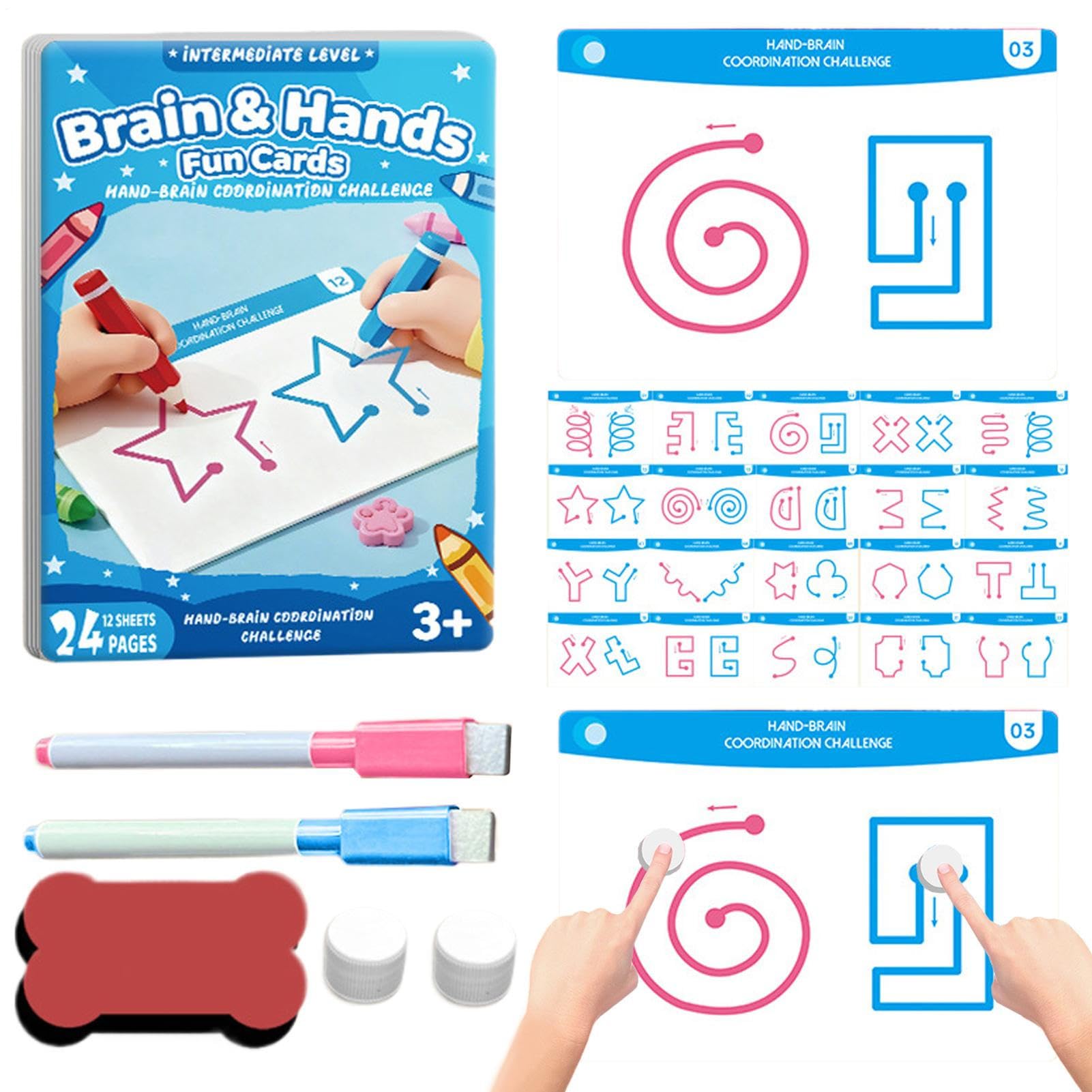 Brain Development Card | Logic Learning Toys - Brain Training Range Cards | for Hand Coordination Parent-Child Interaction