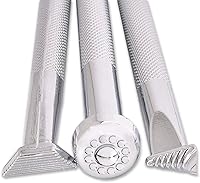 Vista 8 de Realeather Juego de herramientas de sellos de cuero para artesanía de cuero, set de sellos estilo Sheridan II