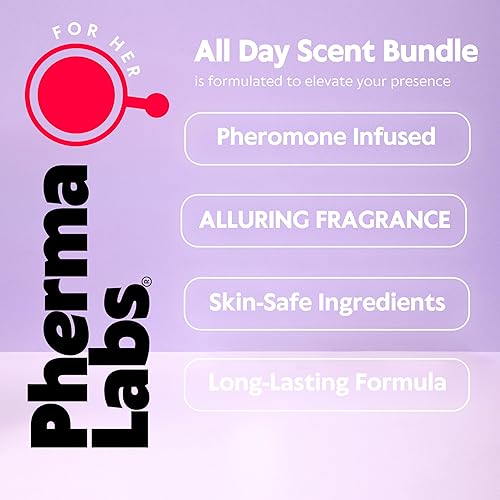 Miniatura 4 de Feromonas Todo El Dia Bundle Perfume, Aceite Corporal, Exfoliante Facial sin perfume y Loción corporal (4 artículos) (4 artículos) - para ella
