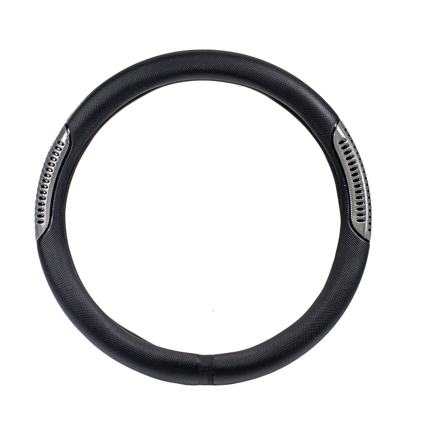 Tuning Effect 163537 Steering Wheel Cover-Black, Silver