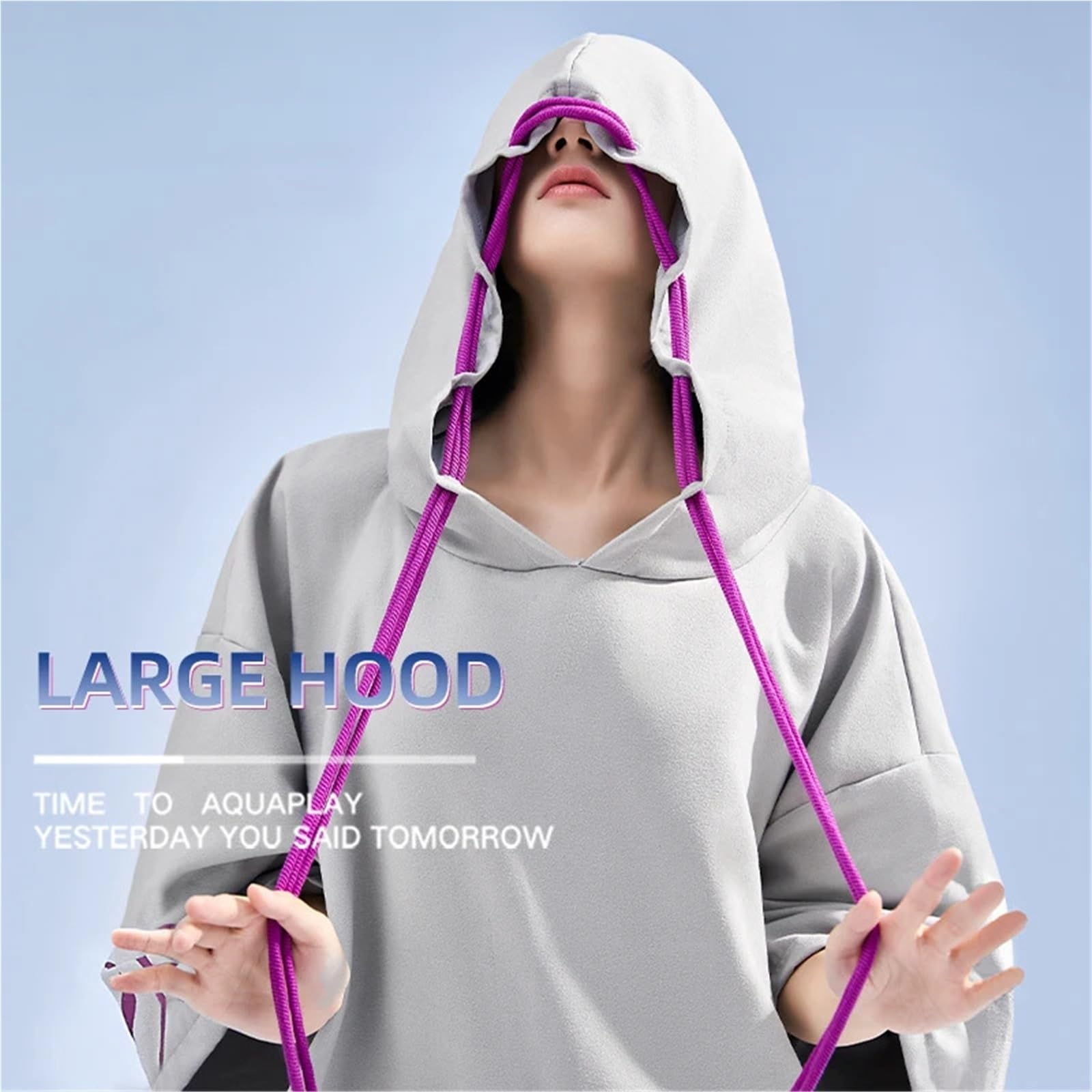 Poncho da surf, coperta ad asciugatura rapida, asciugamano nuoto, felpa con cappuccio, muta, mantello Poncho da Spiaggia
