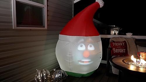 Miniatura 7 de Muñeco de nieve inflable animado de Mr. Chill Talking con pantalla HD integrada de 56 pulgadas y proyector integrado + altavoz incluye 30 minutos de