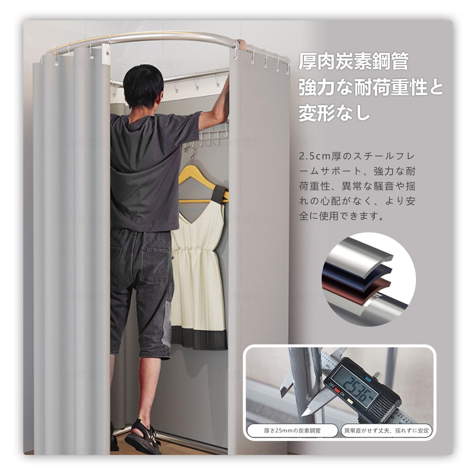 Amazon.co.jp: 95 x 100 x 200 cm フィッティングルーム 衣料品店用