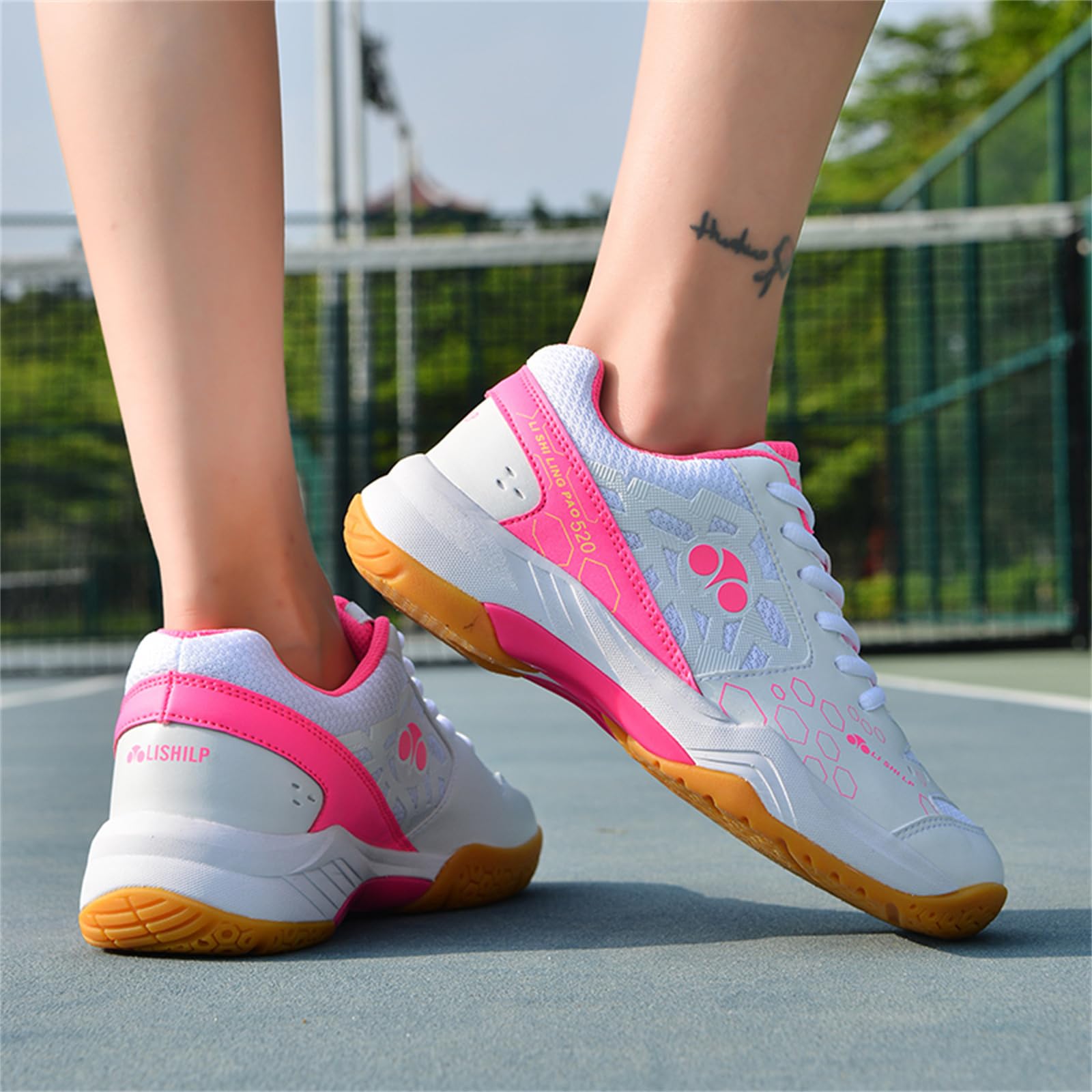 JiuQing Zapatillas De Bádminton para Hombre Y Mujer Zapatillas De Interior Zapatillas Ligeras para Squash Y Voleibol