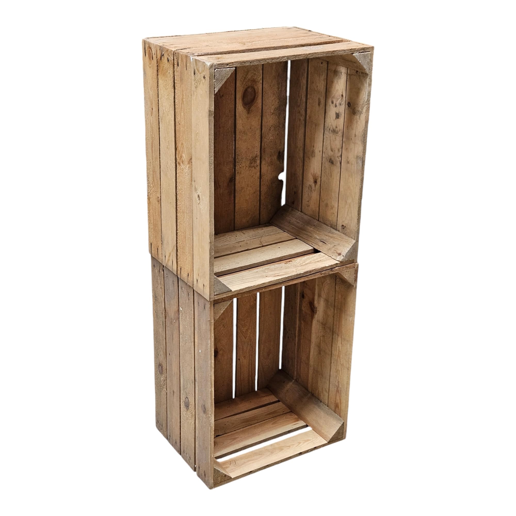 Creative Deco Lot De 3 Caisse En Bois Gris | 50 X 40 X 30 Cm | Caisse En Bois Vintage | Cagette